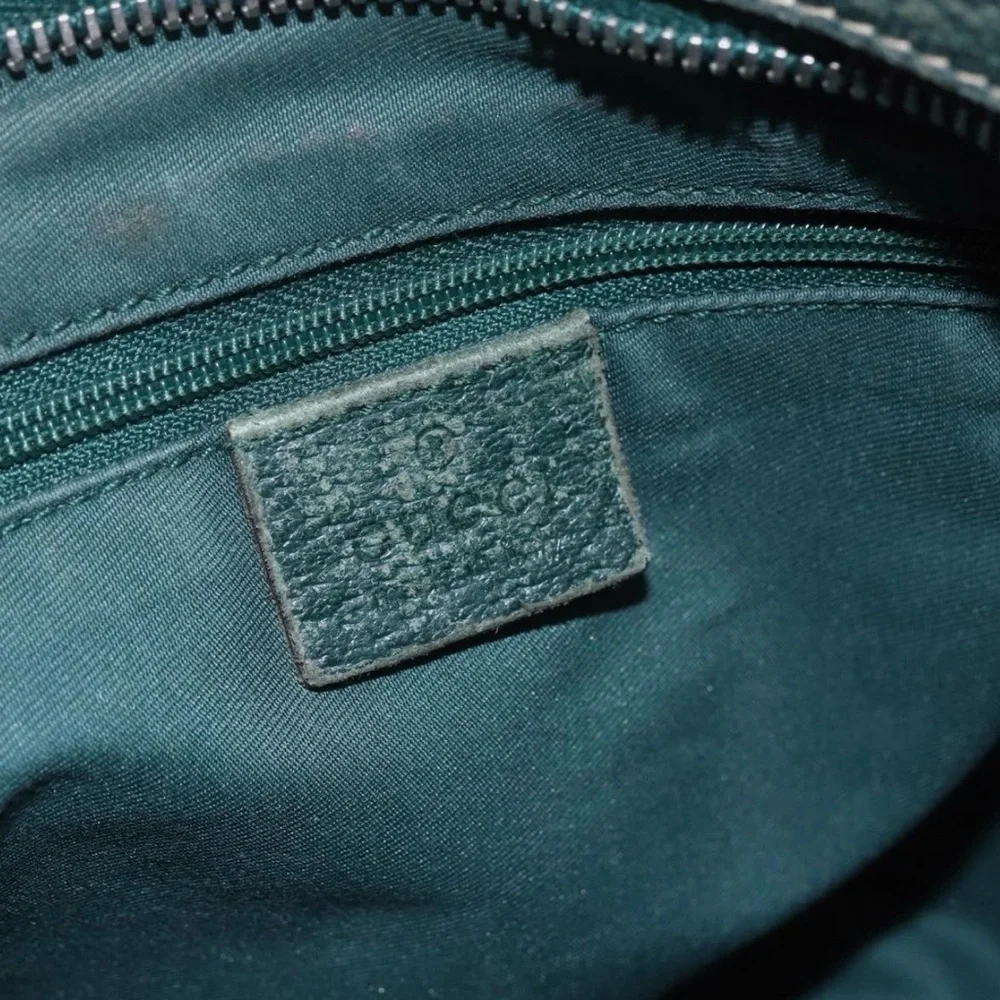 Gucci Beige Brown GG Canvas Messenger Bag with Green-Red Strap
